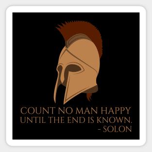 Ancient Greek Philosophy - Solon Quote - History Of Greece Sticker